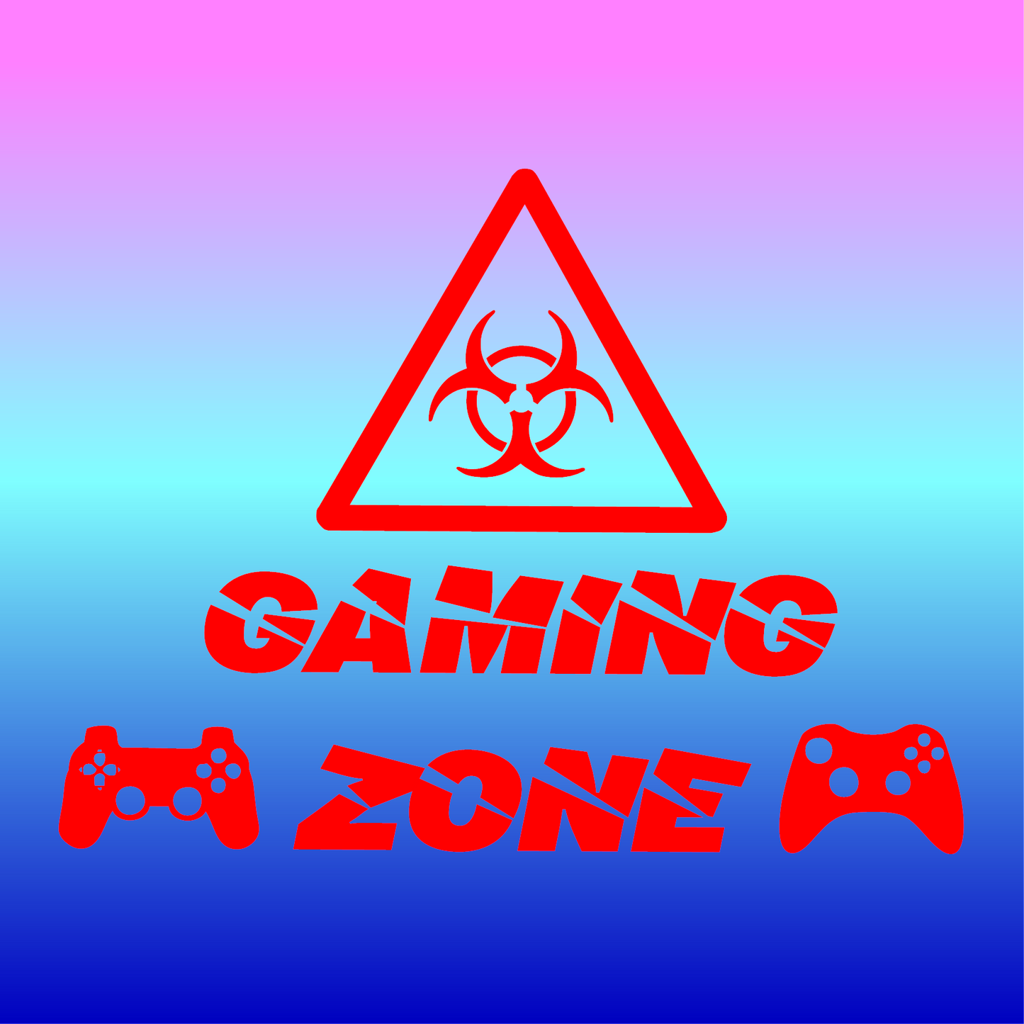 Sticker, Zone Gaming : Attention 🎮⚠️