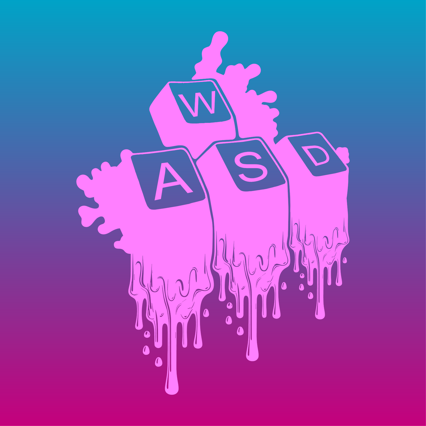 Sticker, Clavier Fondant WASD 🎮✨