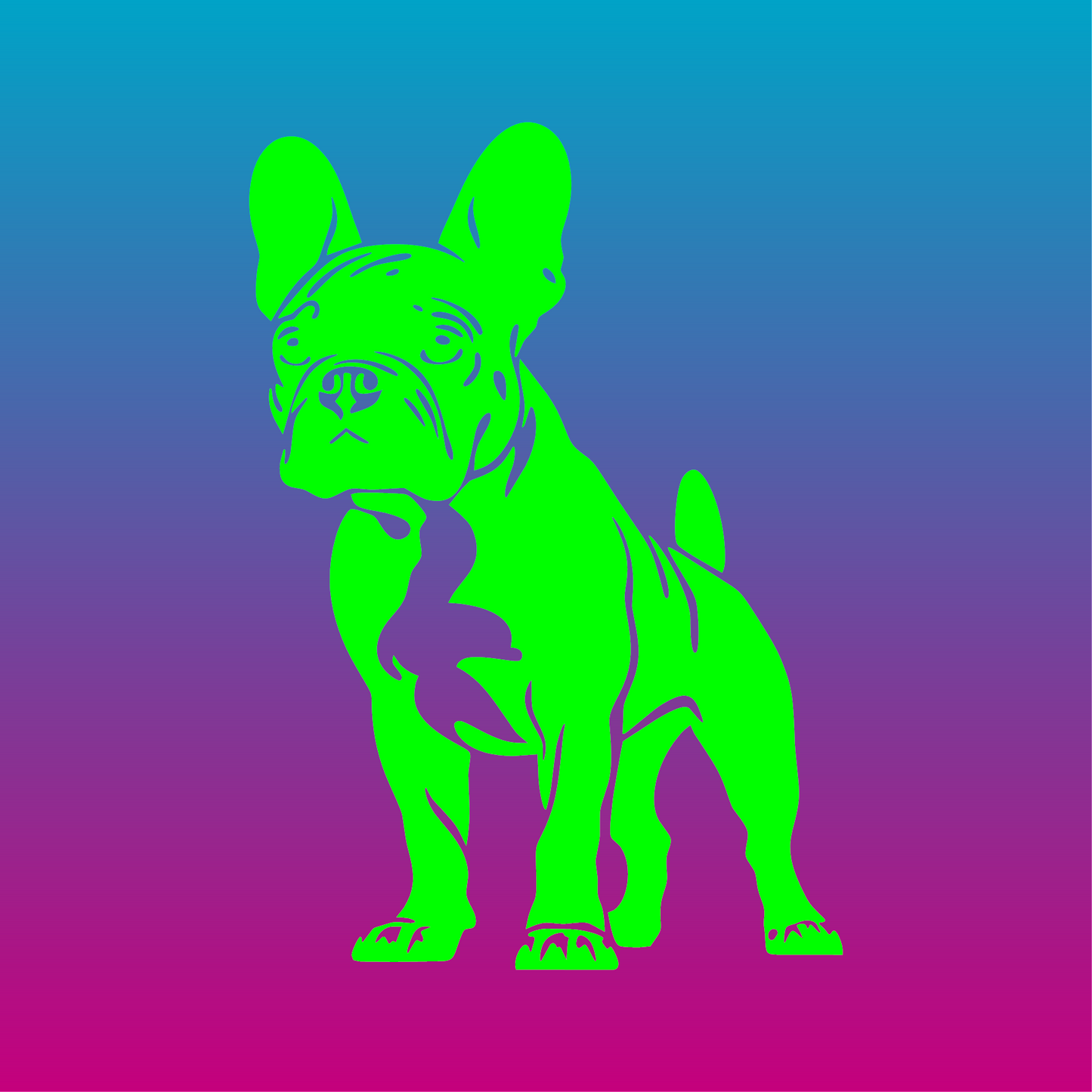 Sticker, Bouledogue Adorable 🐶💖