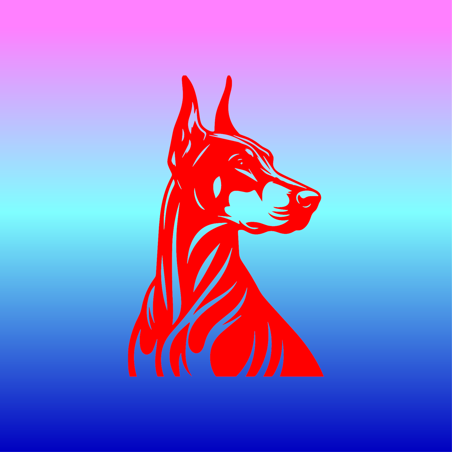 Sticker, Doberman 🐕✨