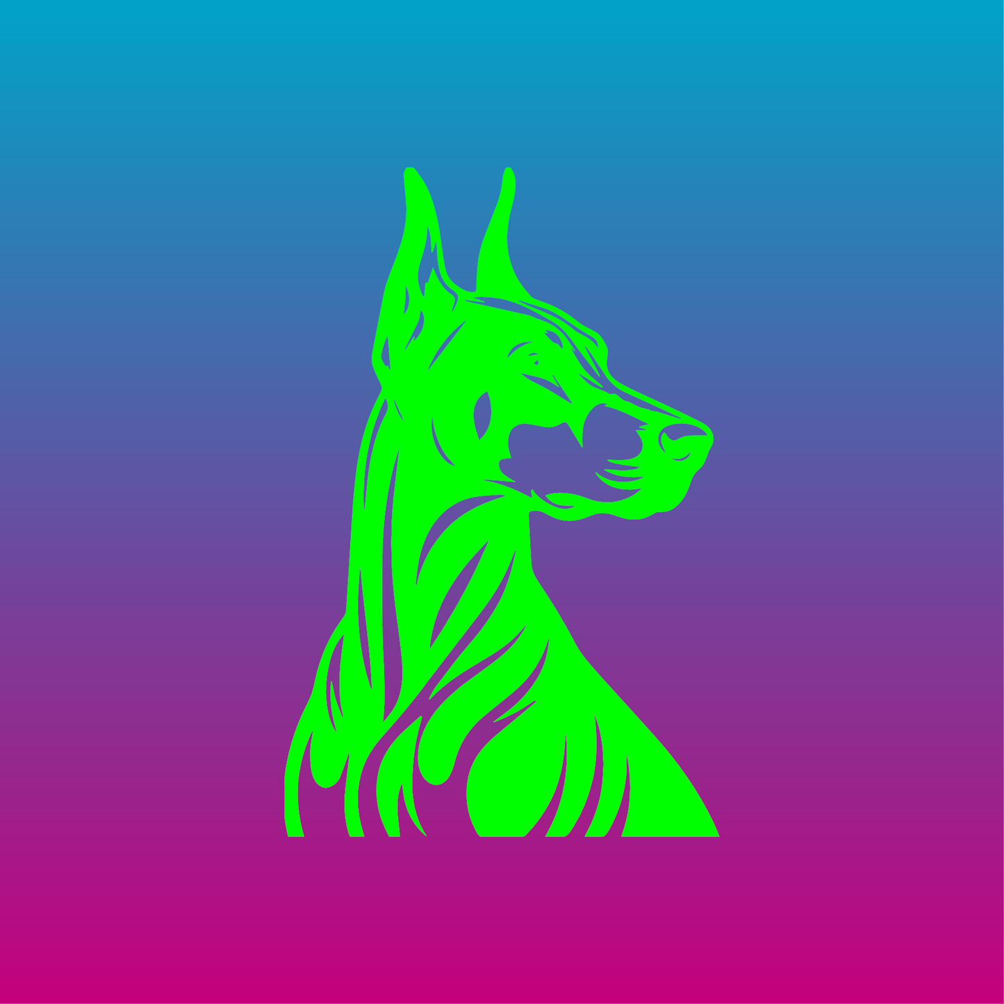Sticker, Doberman 🐕✨