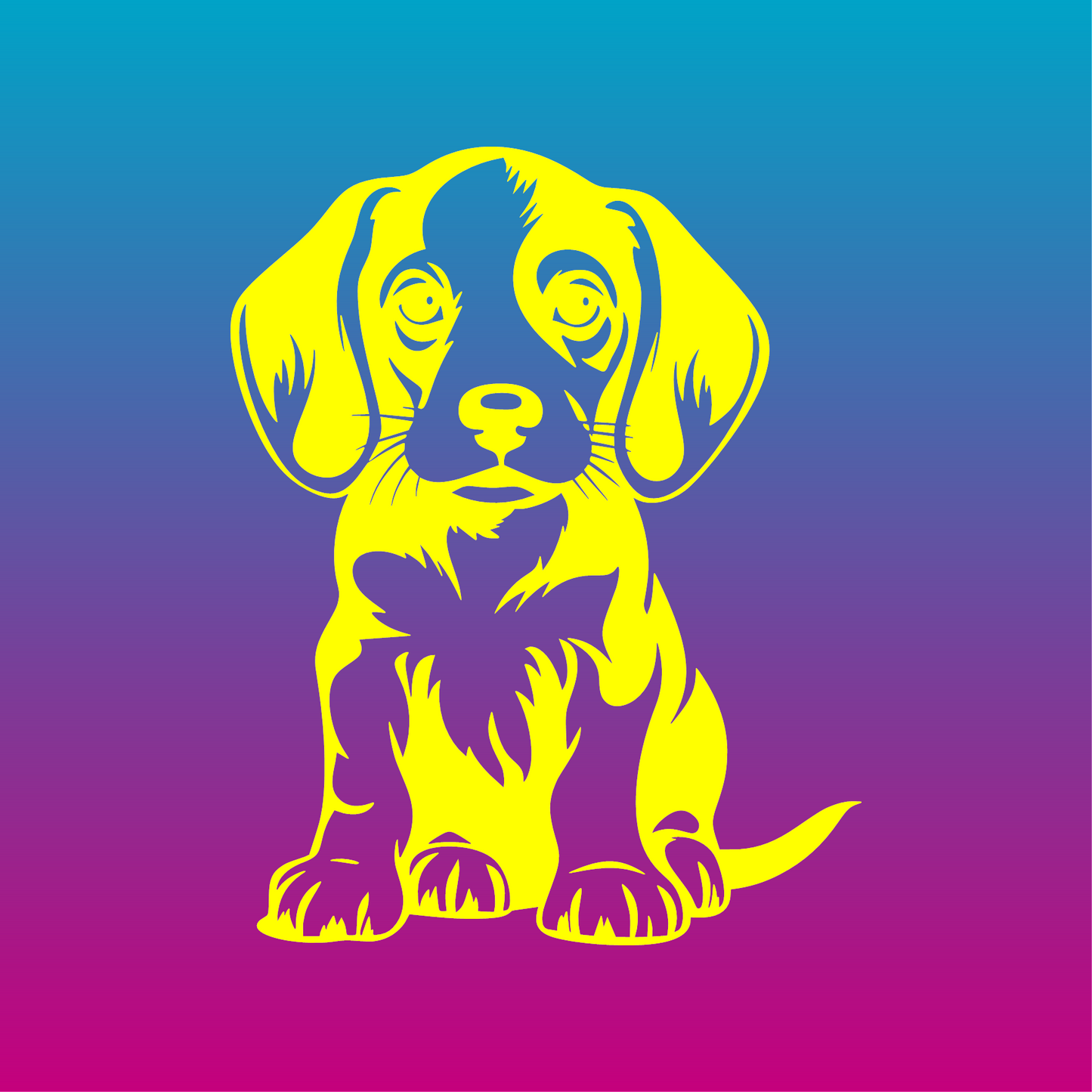 Sticker, Chiot Curieux Beagle 🐶✨