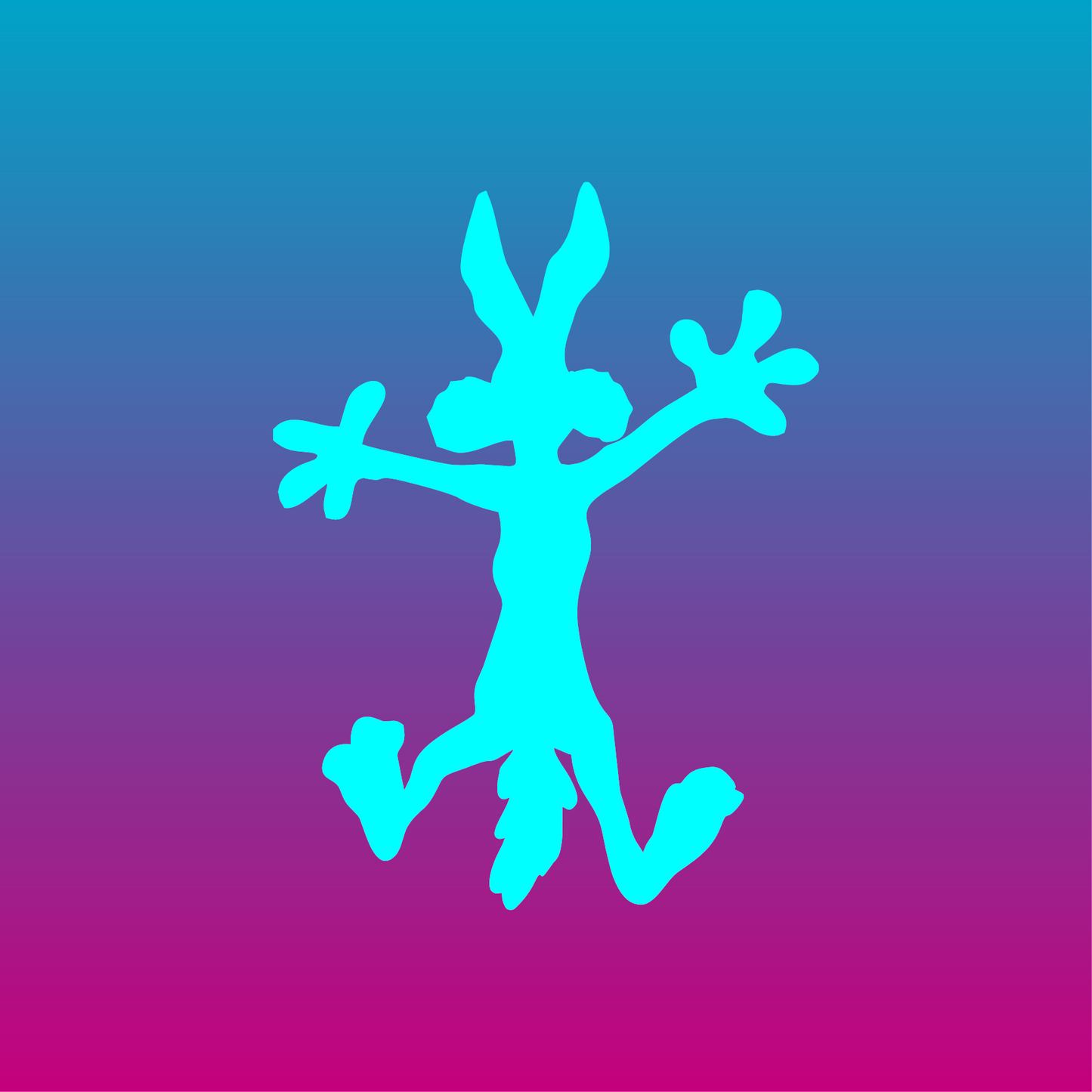 Sticker, Silhouette de Vil Coyote 🐾✨