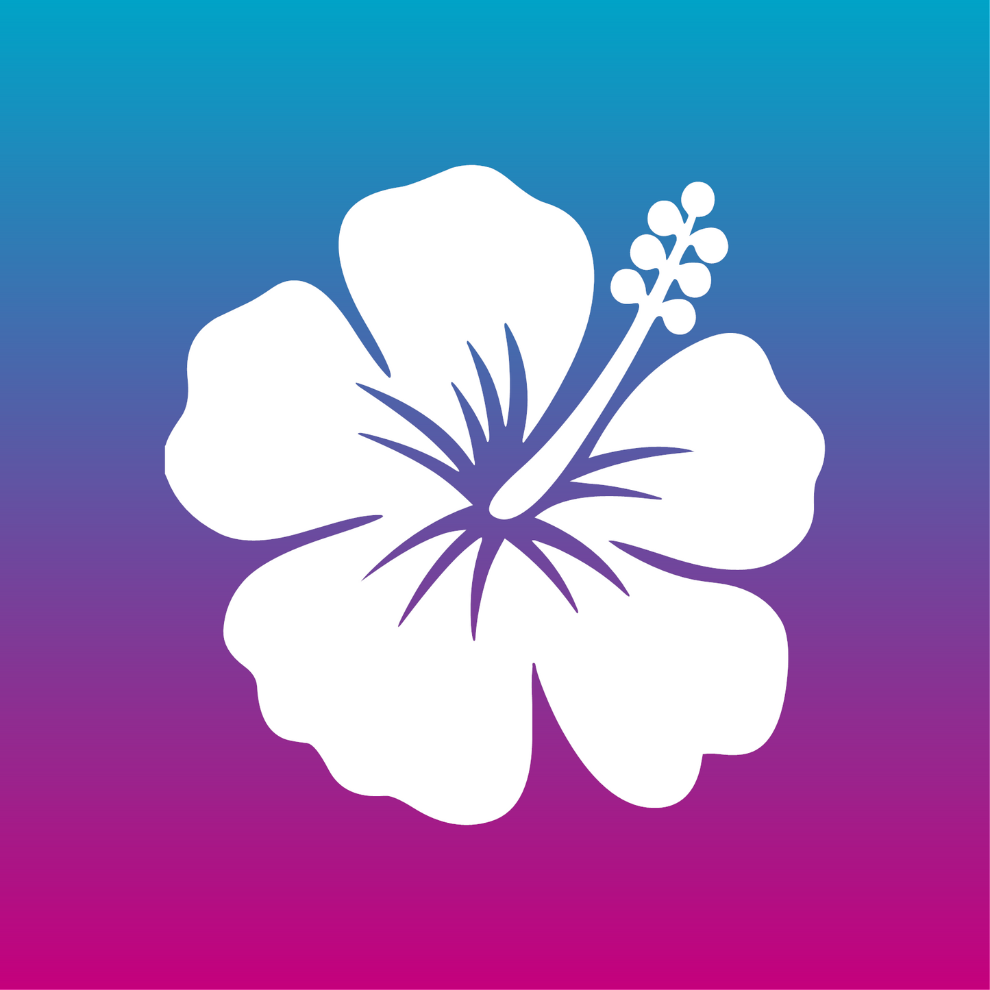 Sticker, Silhouette Hibiscus 🌺✨