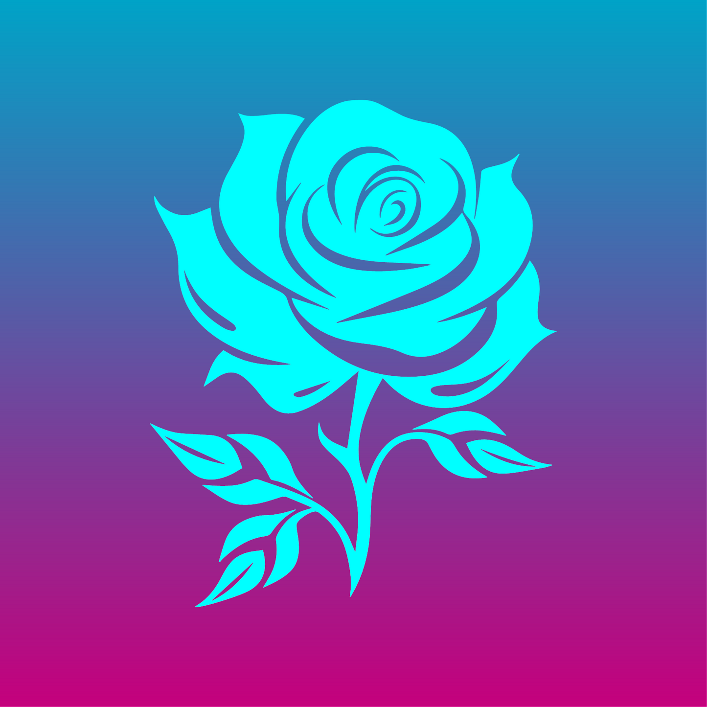 Sticker, Silhouette de Rose 🌹✨