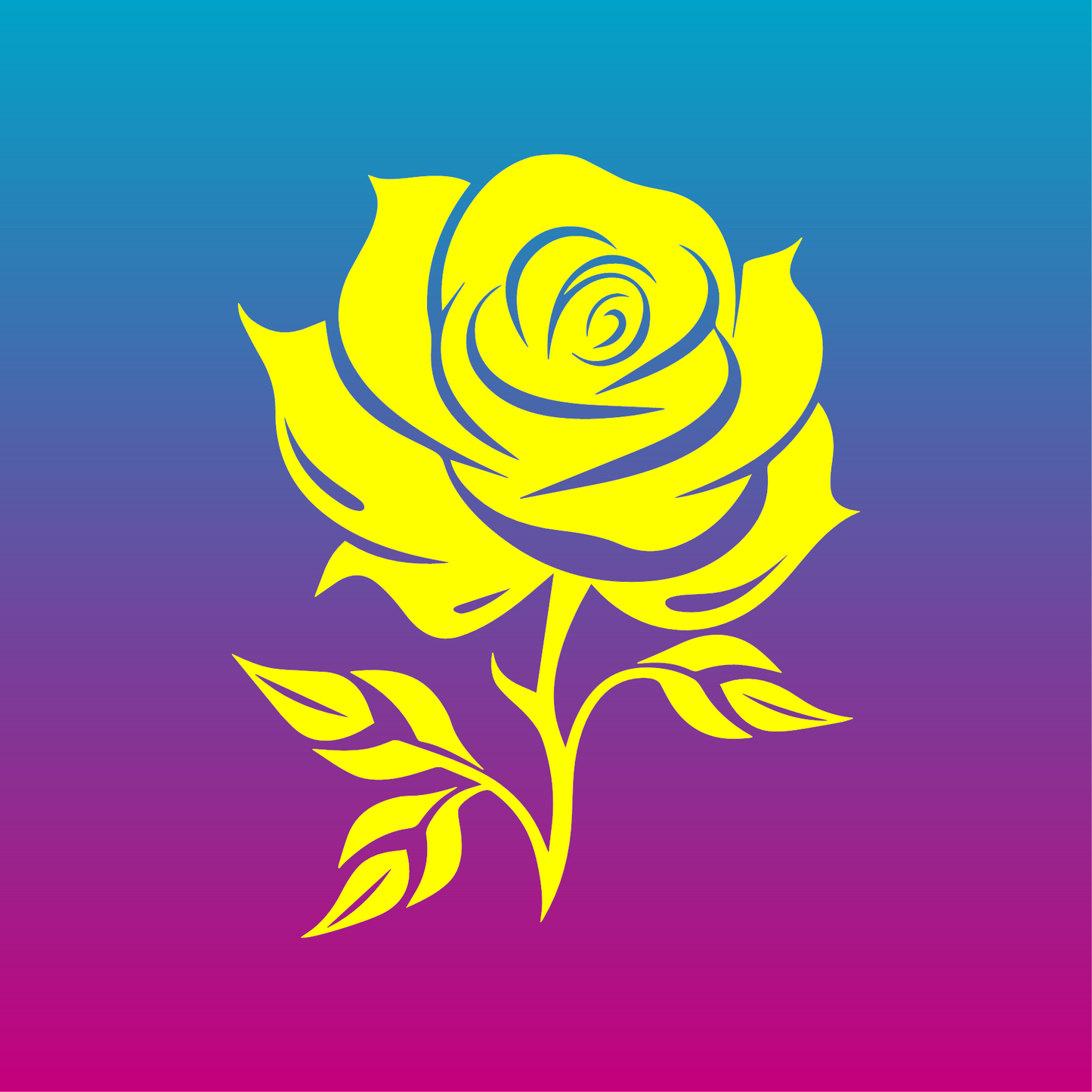 Sticker, Silhouette de Rose 🌹✨
