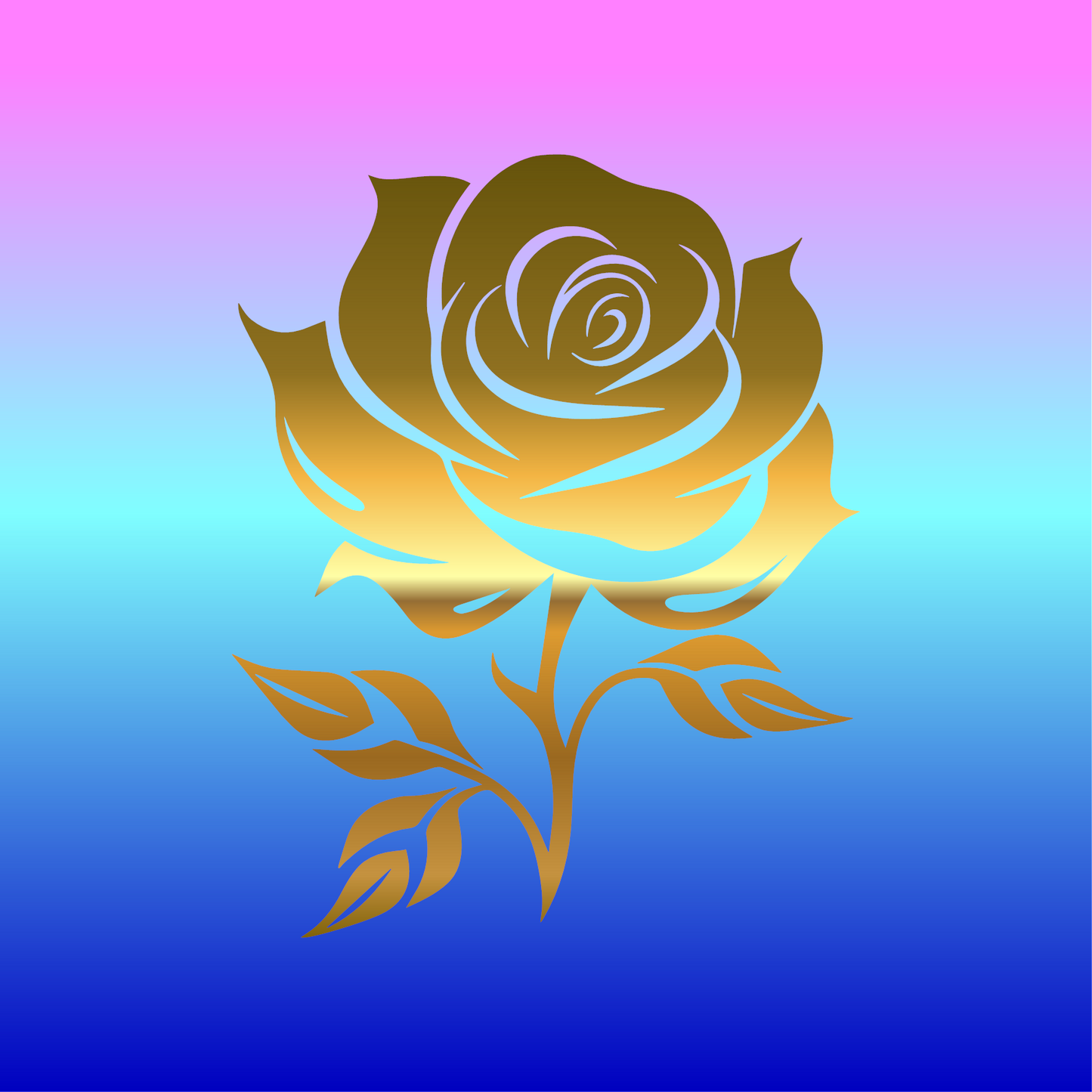 Sticker, Silhouette de Rose 🌹✨