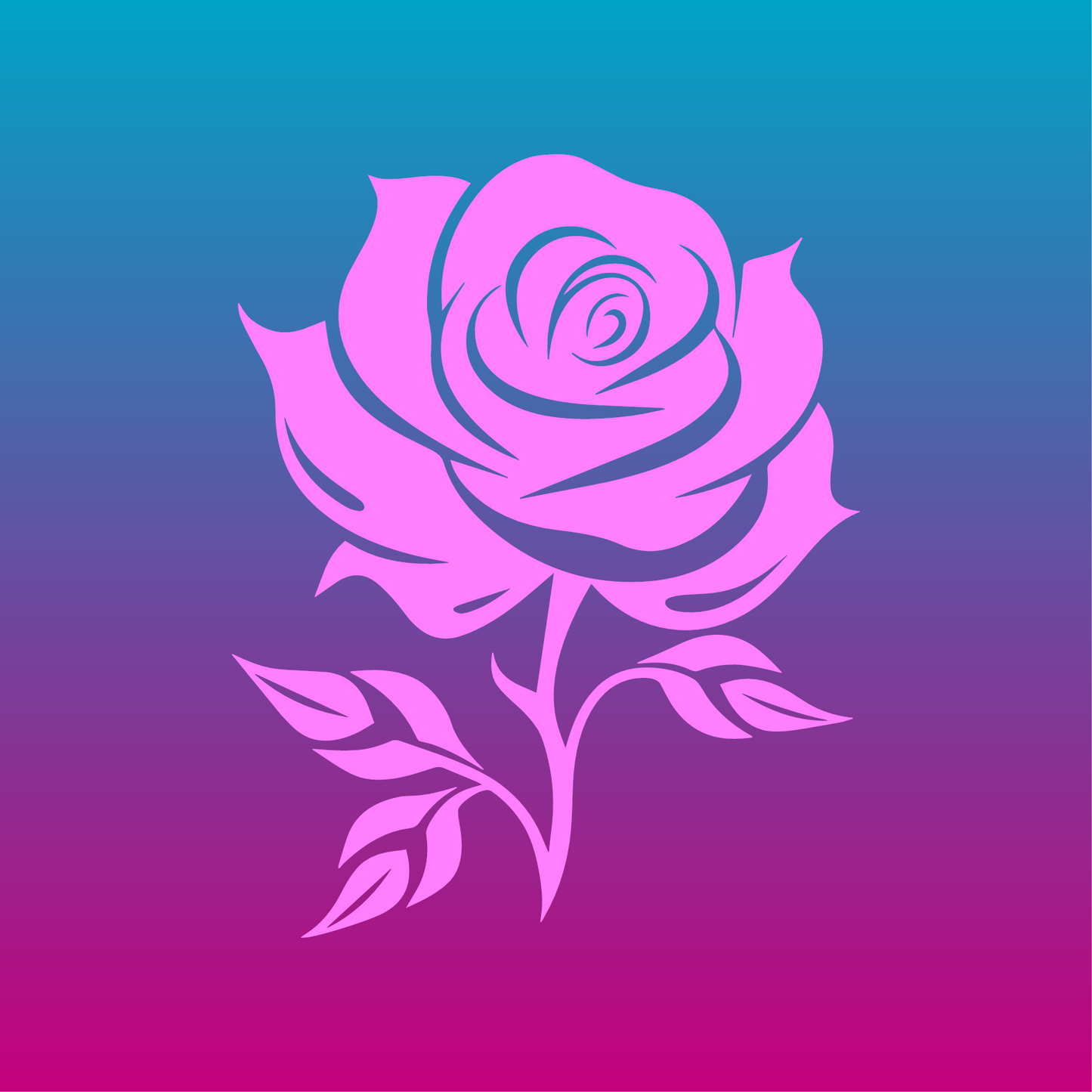 Sticker, Silhouette de Rose 🌹✨