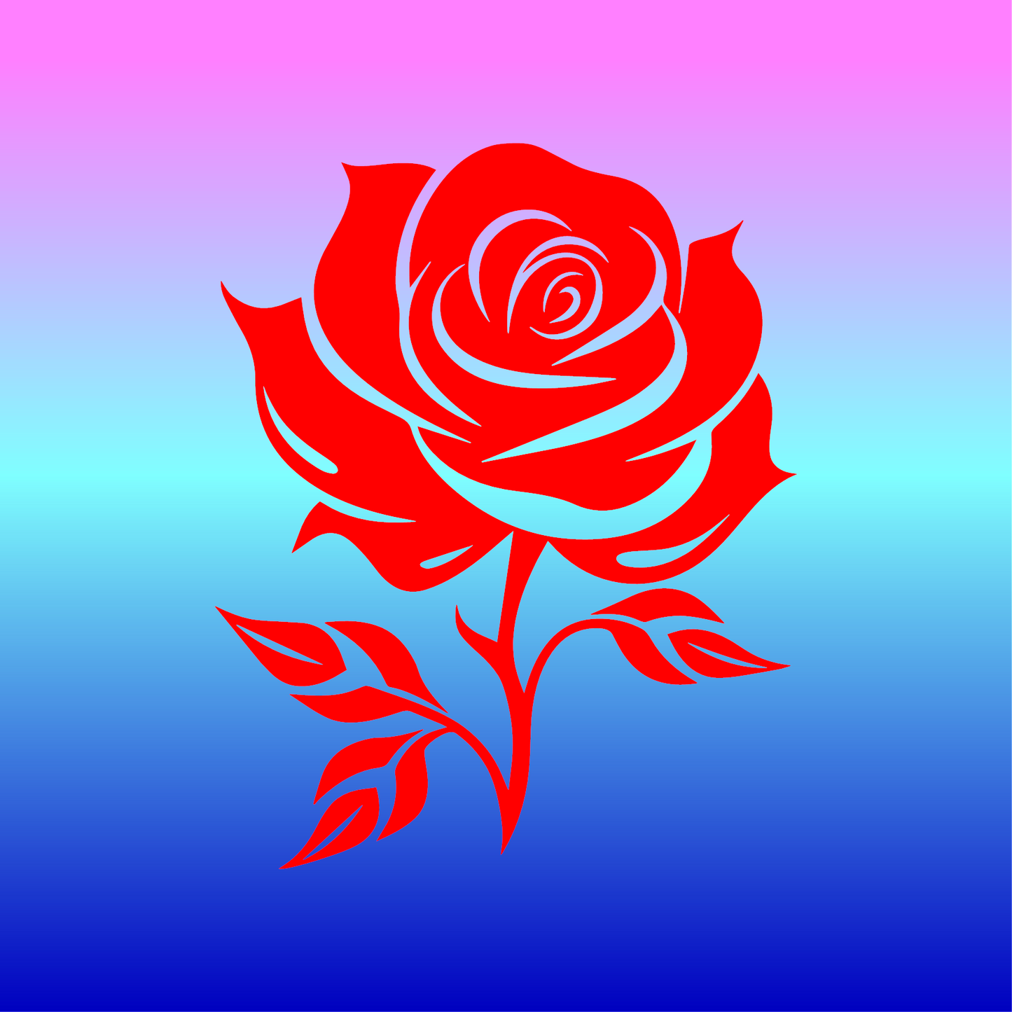 Sticker, Silhouette de Rose 🌹✨