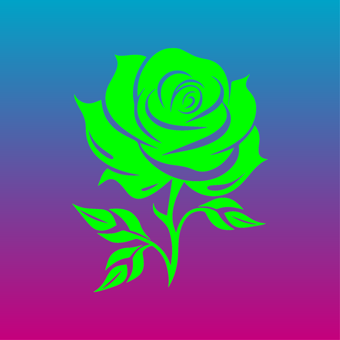 Sticker, Silhouette de Rose 🌹✨