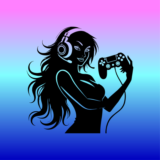 Sticker, Silhouette de Gameuse 🎮✨