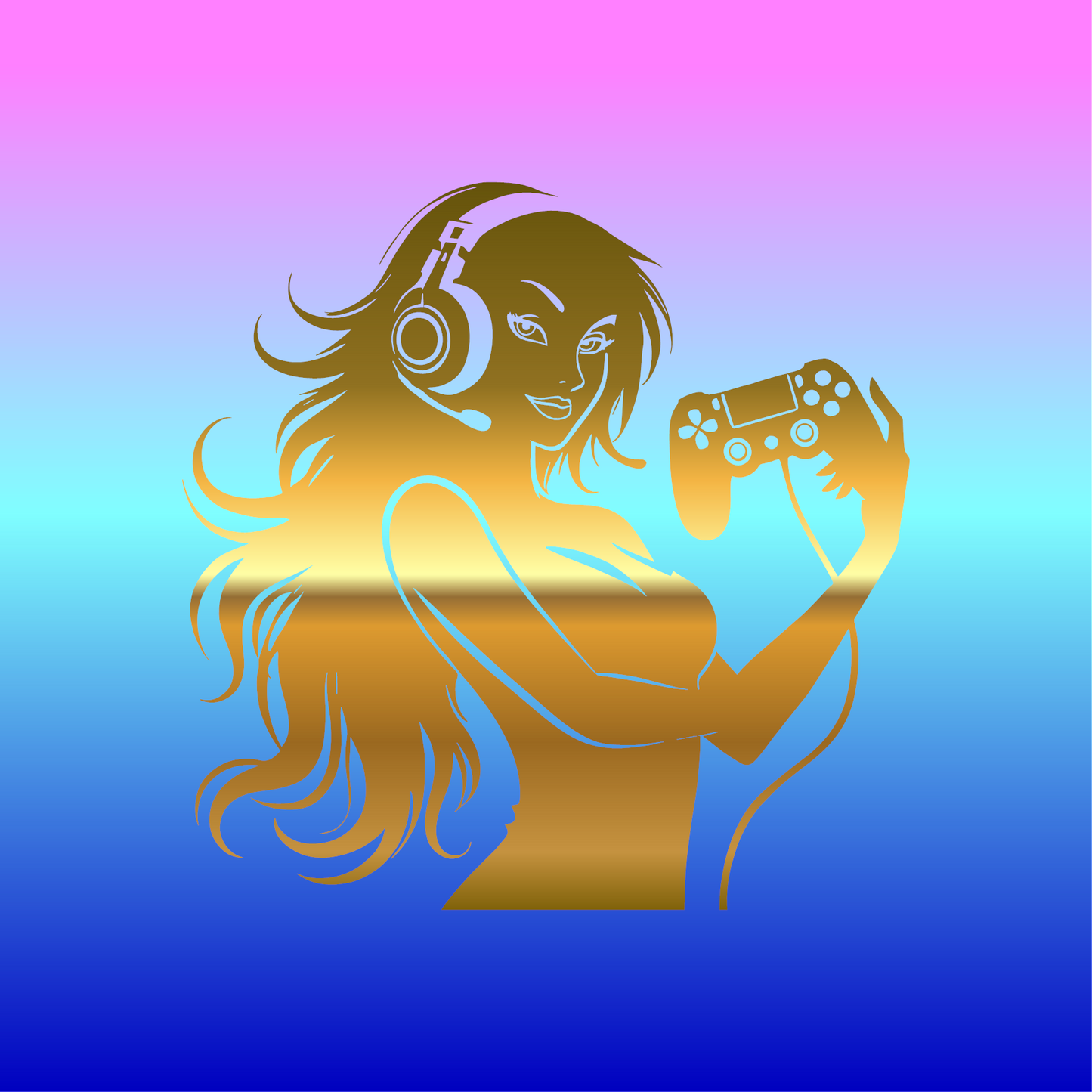 Sticker, Silhouette de Gameuse 🎮✨