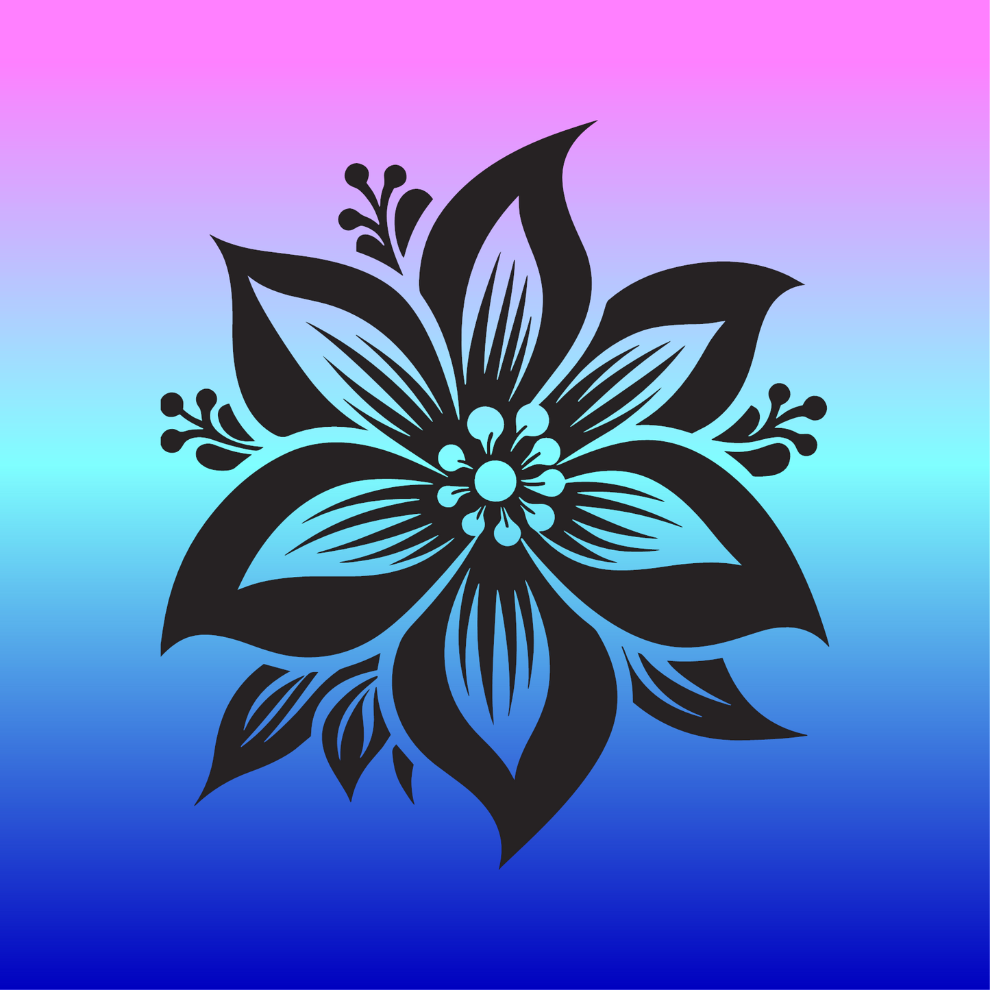 Sticker, Fleur Stylisée 🌸✨