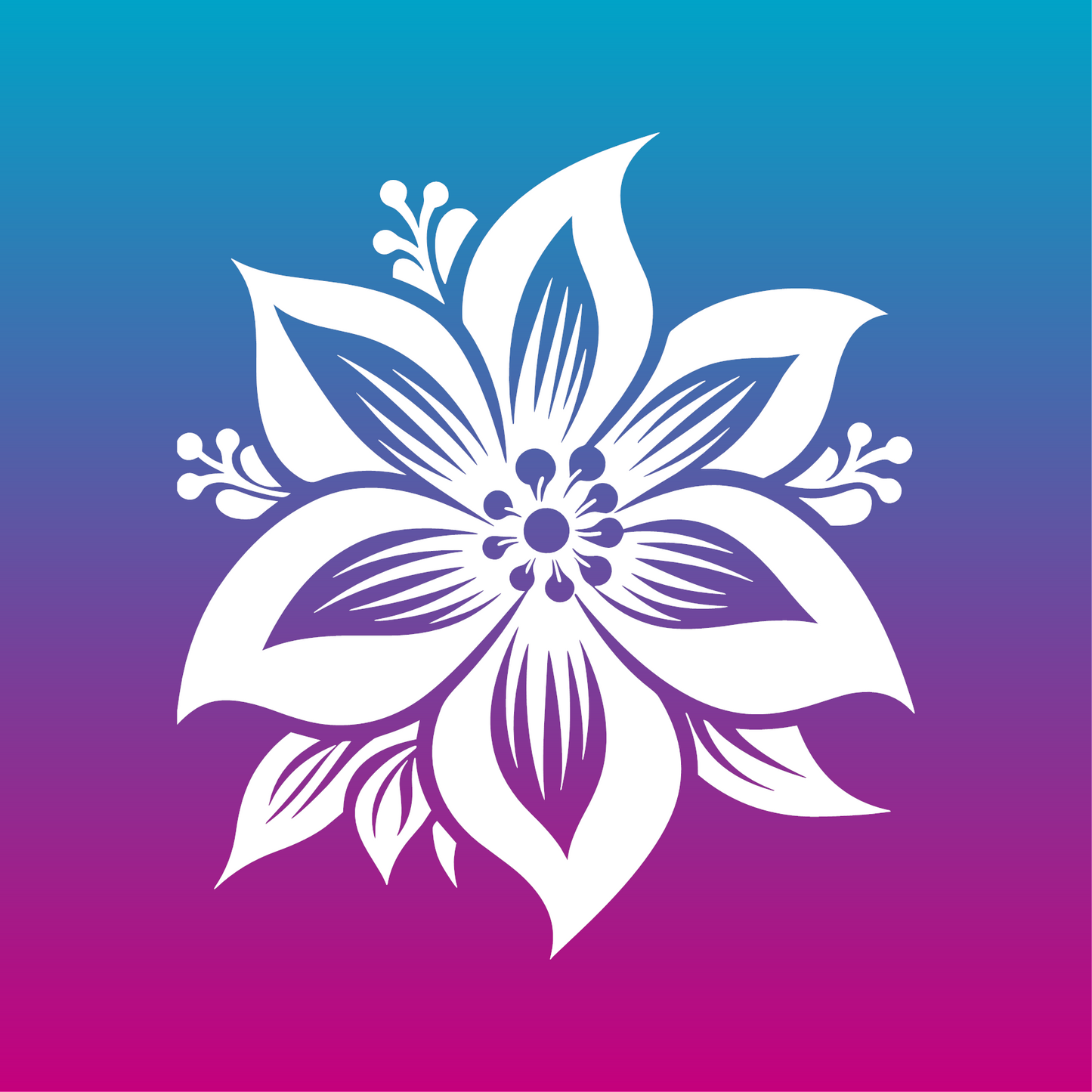 Sticker, Fleur Stylisée 🌸✨