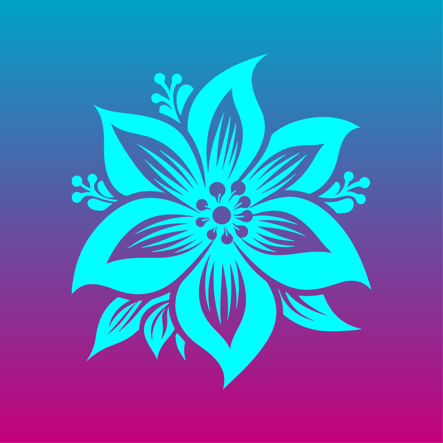 Sticker, Fleur Stylisée 🌸✨