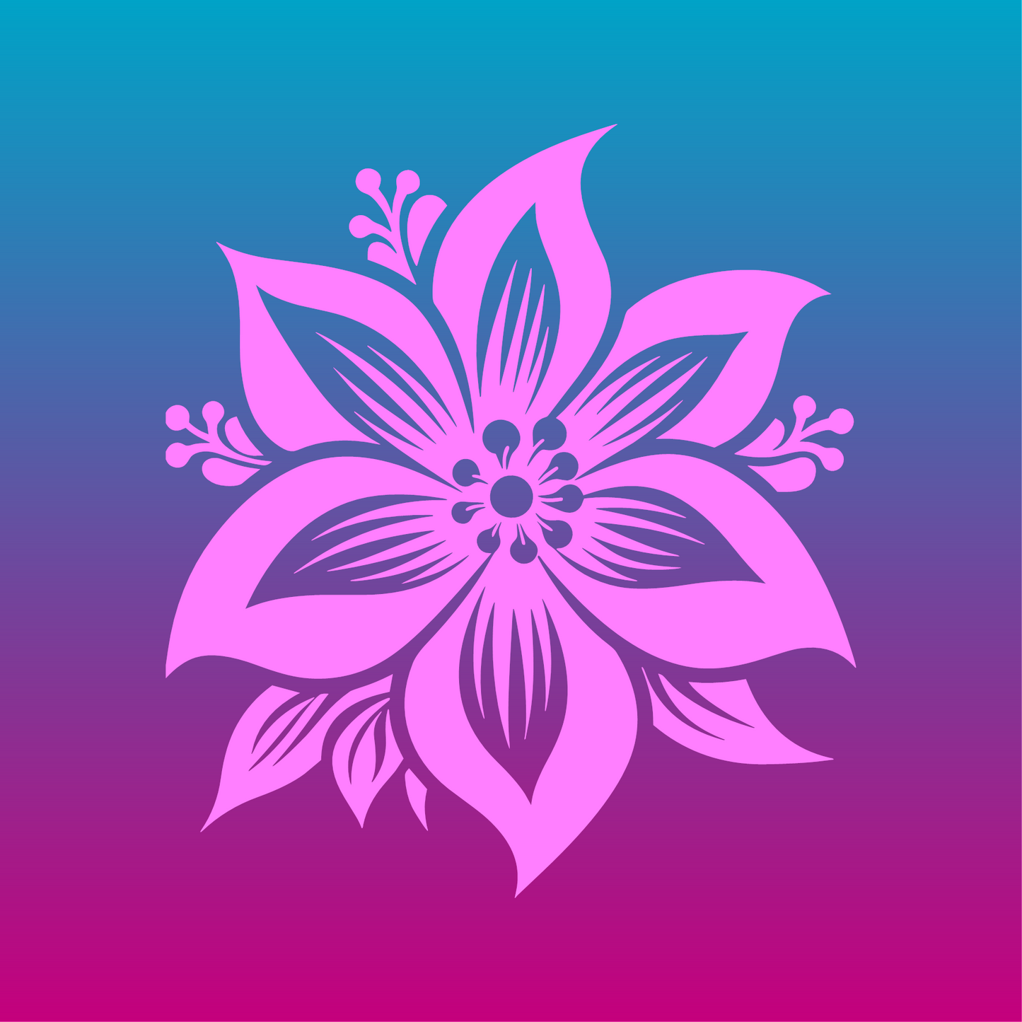 Sticker, Fleur Stylisée 🌸✨