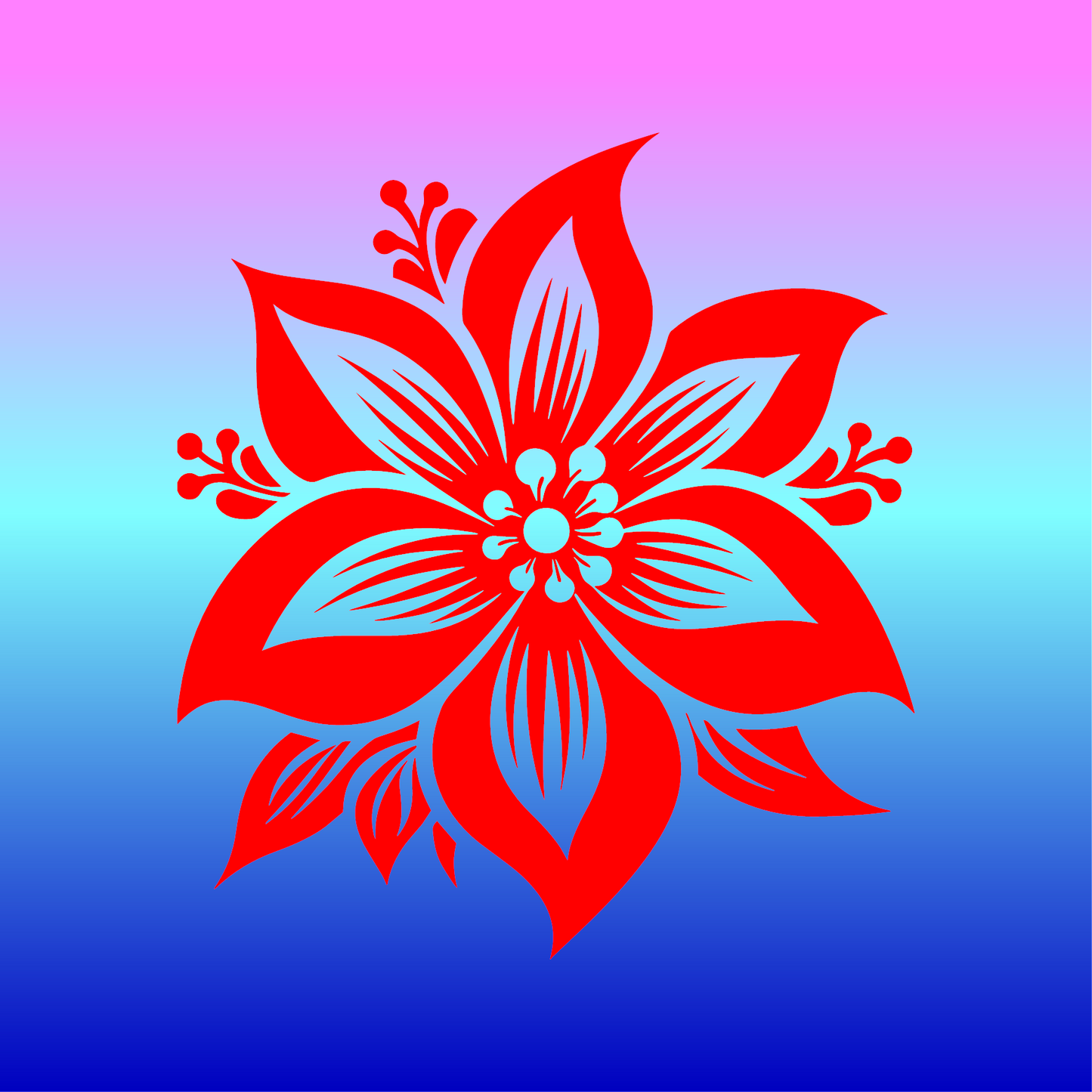 Sticker, Fleur Stylisée 🌸✨