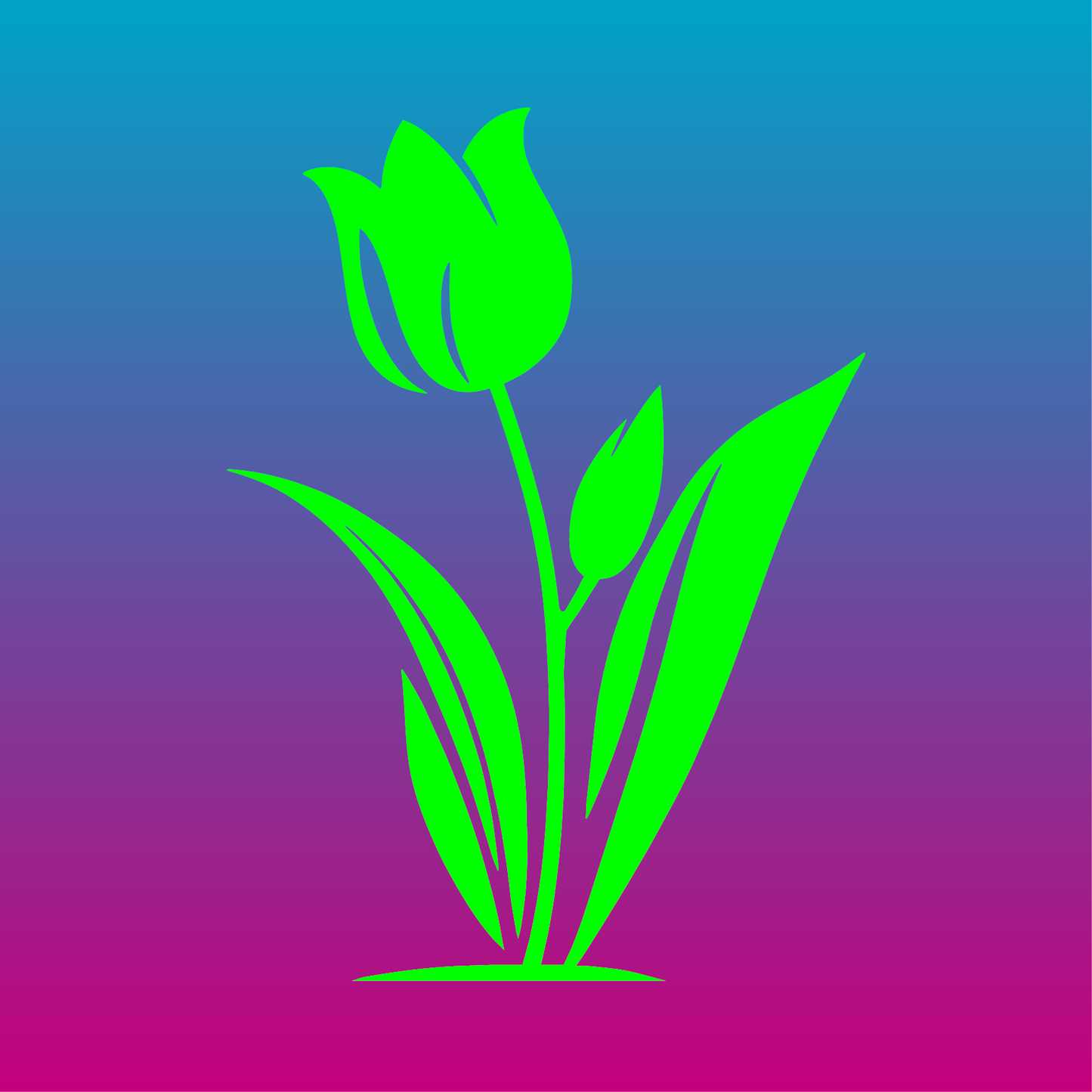 Sticker, Tulipe Élégante 🌷✨
